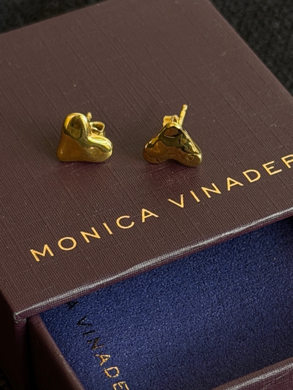 Monica Vinader Heart Stud Earrings
